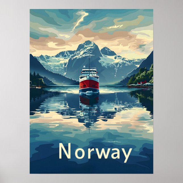 Póster Fjord de Noruega (Frente)