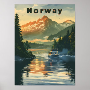 Póster Fjord de Noruega