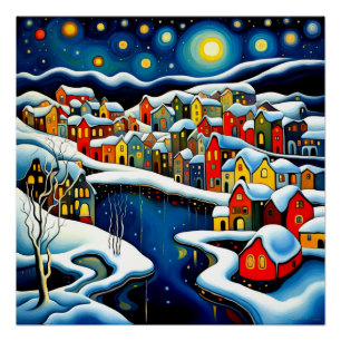 Póster Fjord Winter 1