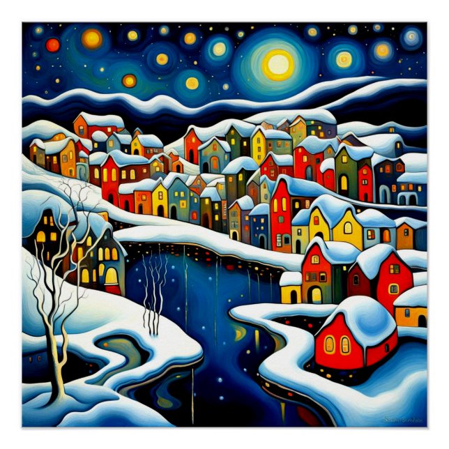 Póster Fjord Winter 1 (Anverso)