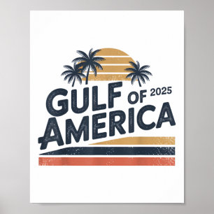 Póster Fla Estadounidense Retro Vintage Del Golfo De Esta