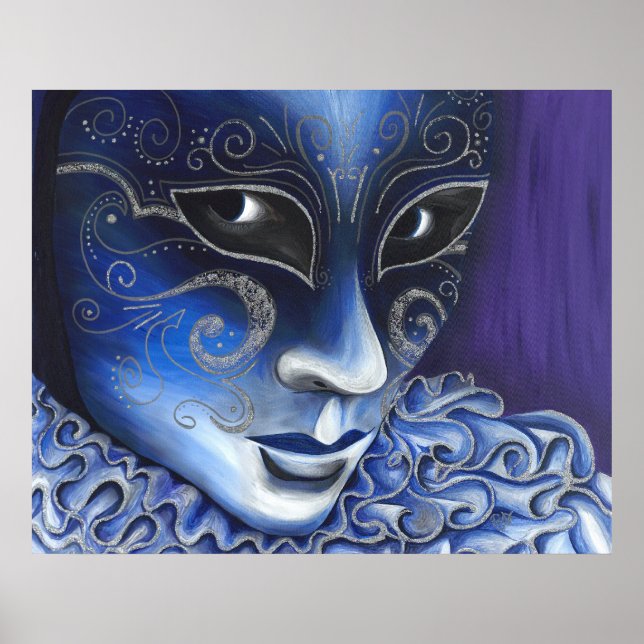 Póster Flacuto azul y plata (Frente)