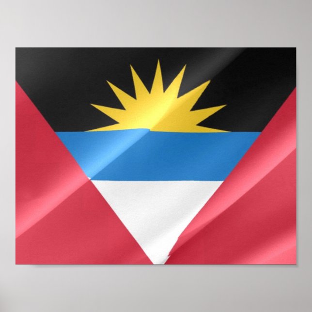 Póster Flag . Antigua and Barbuda - (Frente)