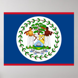 Póster Flag of Belize