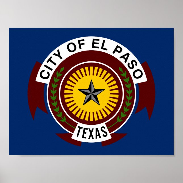 Póster Flag of City of El Paso, Texas Poster (Frente)
