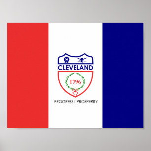 Póster Flag of Cleveland, Ohio Poster