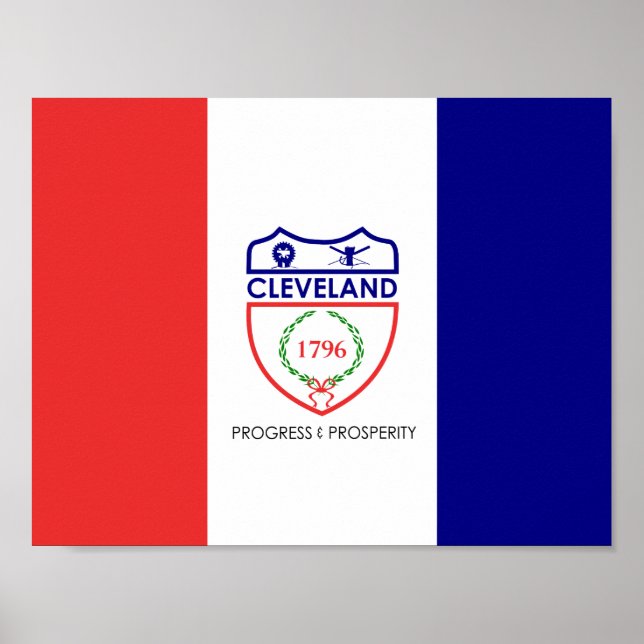 Póster Flag of Cleveland, Ohio Poster (Frente)