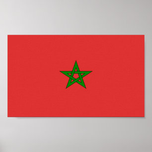 Póster Flag of Morocco