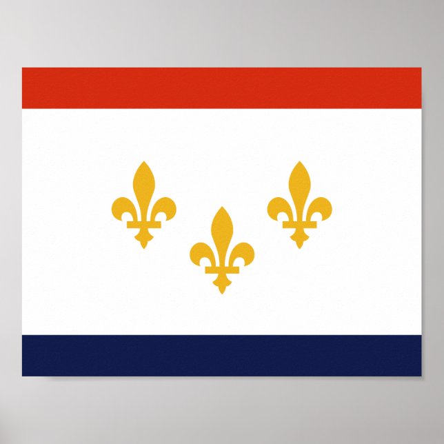 Póster Flag of New Orleans, Louisiana Poster (Frente)