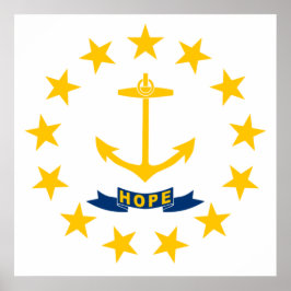 Póster Flag of Rhode Island (US State)