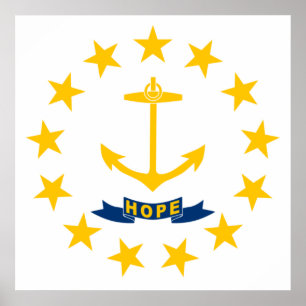 Póster Flag of Rhode Island (US State)