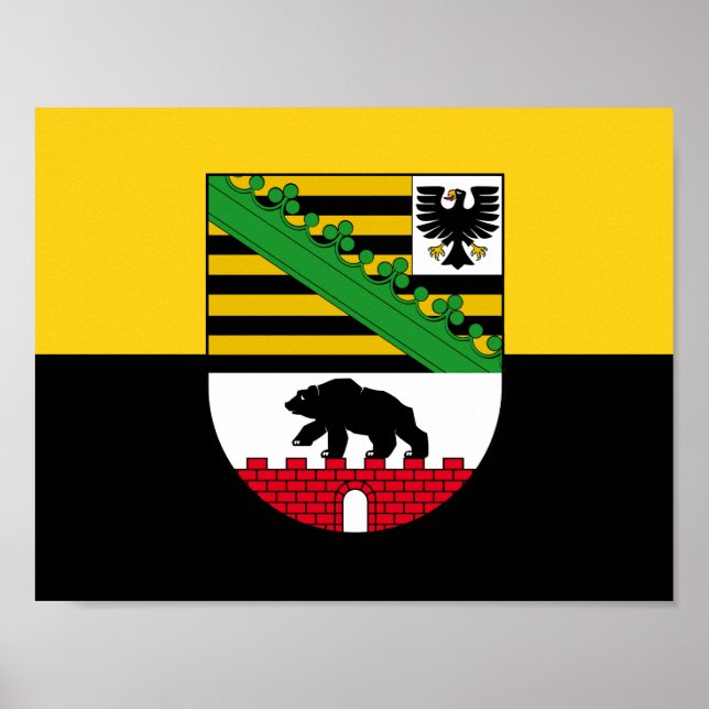 Póster Flag of Saxony-Anhalt Poster (Frente)
