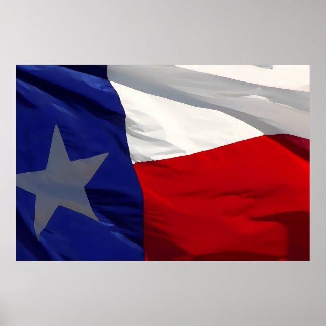 Póster Flag of Texas Pop Art (Frente)