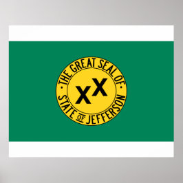 Póster Flag of the Proposed U.S. State of Jefferson