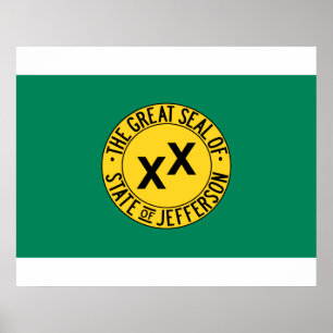 Póster Flag of the Proposed U.S. State of Jefferson