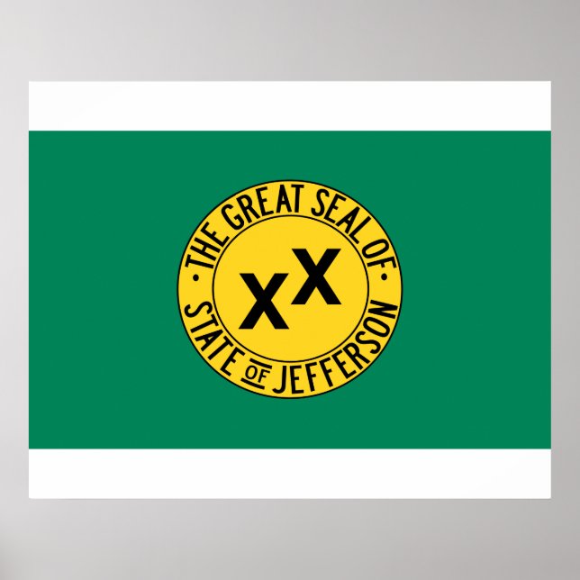 Póster Flag of the Proposed U.S. State of Jefferson (Frente)