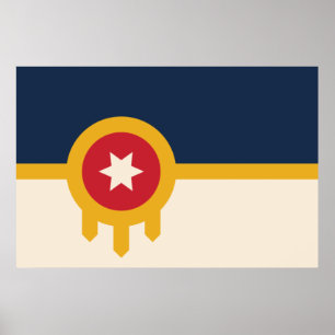 Póster Flag of Tulsa (Oklahoma)