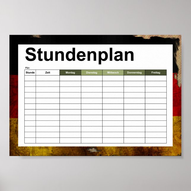 Póster Flagge Deutsch - Vintage... (Frente)