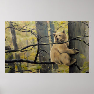 Póster Flagrante de vida silvestre Pintado de oso en modo