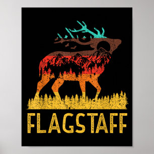Póster Flagstaff - amar la naturaleza vintage senderismo