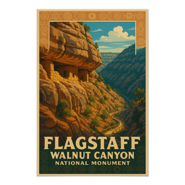 Póster Flagstaff - Viviendas de cañón de nuez (Anverso)