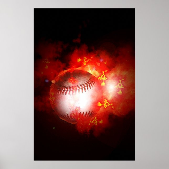 Póster Flamante Béisbol Inspirador (Frente)