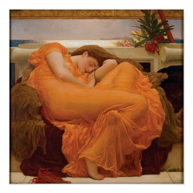 Póster Flamante June Frederic Leighton Glossy (Anverso)