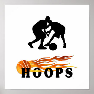 Póster Flamantes aros aros aros de baloncesto
