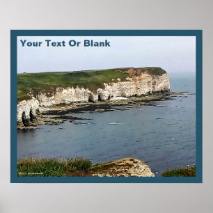Póster Flamborough Head Chalk Cliffs