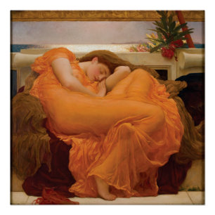 Póster Flameando junio Federico Leighton brillante