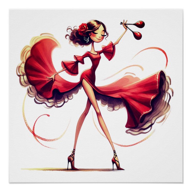 Póster Flamenco Dancer (Anverso)