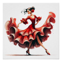 Póster Flamenco Dancer