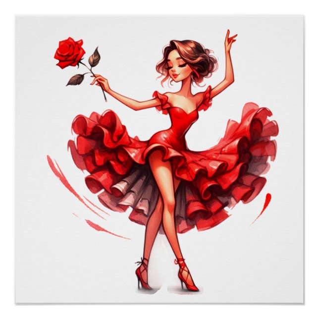 Póster Flamenco Dancer (Anverso)