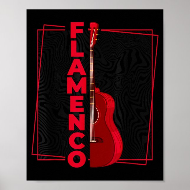 Póster Flamenco _ Guitarra de Baile Español _ Flamenco Es (Frente)