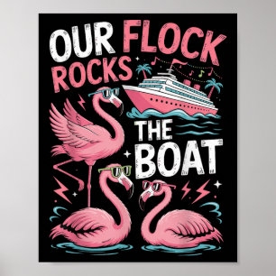 Póster Flamenco Rosa Nuestra Bandada Mueve El Barco De Va