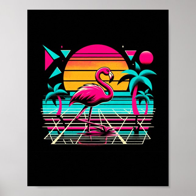 Póster Flamenco rosa playa vibraciones de verano palma tr (Frente)