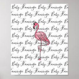 Póster Flamencos | flamingo rosa, ave tropical rosa