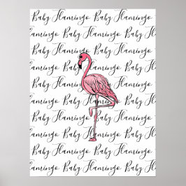 Póster Flamencos | flamingo rosa, ave tropical rosa