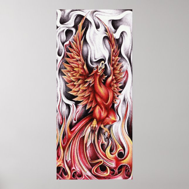 Póster Flames del Poster Phoenix 12"x27" (Frente)