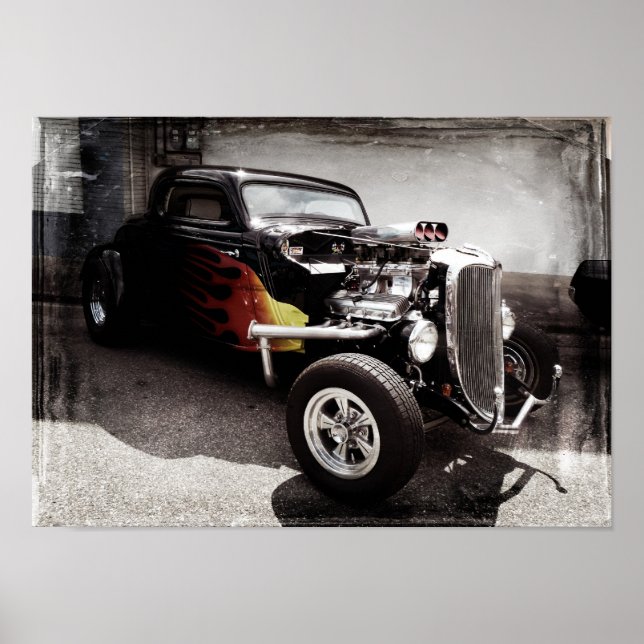 Póster Flames Hot Rod (Frente)