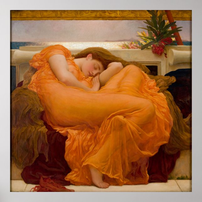 Póster Flaming June - Frederic Lord Leighton (Frente)