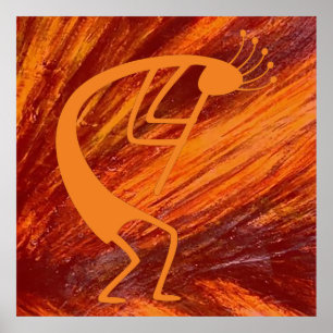 Póster Flaming Kokopelli
