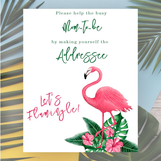 Póster Flamingo baby ducha Mamá para ser directora (Subido por el creador)