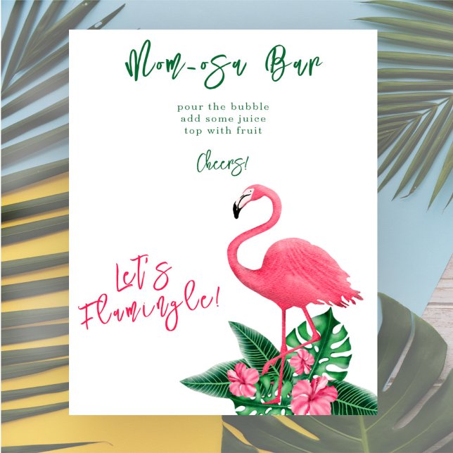 Póster Flamingo baby ducha Momosa bar (Subido por el creador)