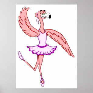 Póster Flamingo Ballerina