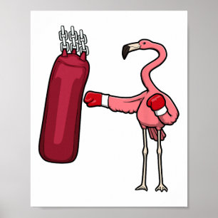 Póster Flamingo Boxing Autodefensa