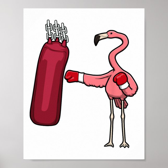 Póster Flamingo Boxing Autodefensa (Frente)