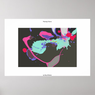Póster Flamingo Dance