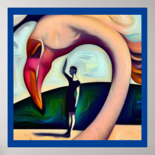 Póster Flamingo de animales espirituales 3