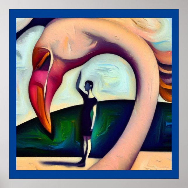 Póster Flamingo de animales espirituales 3 (Frente)